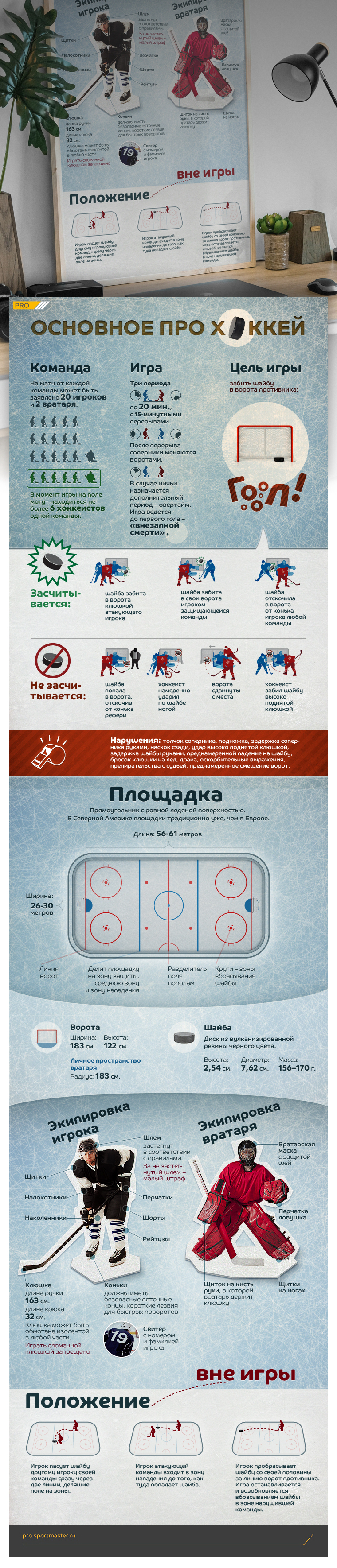 Эскиз проекта Infographic poster "Basic about hockey"